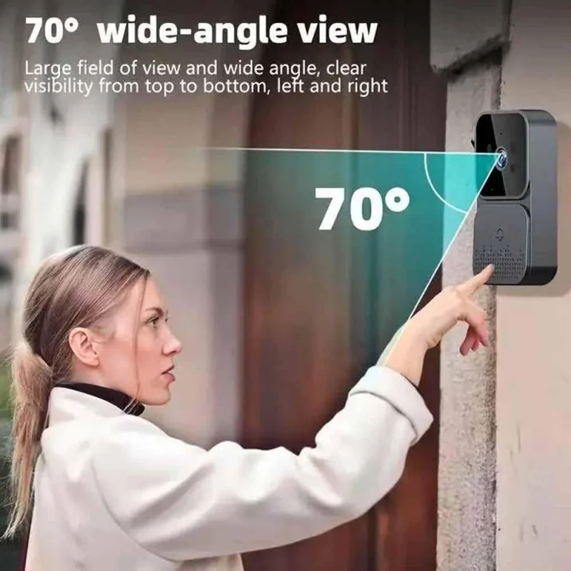 2.4G WiFi Smart Video Doorbell Intercom Camera 4.3inch HD Screen Night Vision Home Apartment Security Wireless Door Viewer