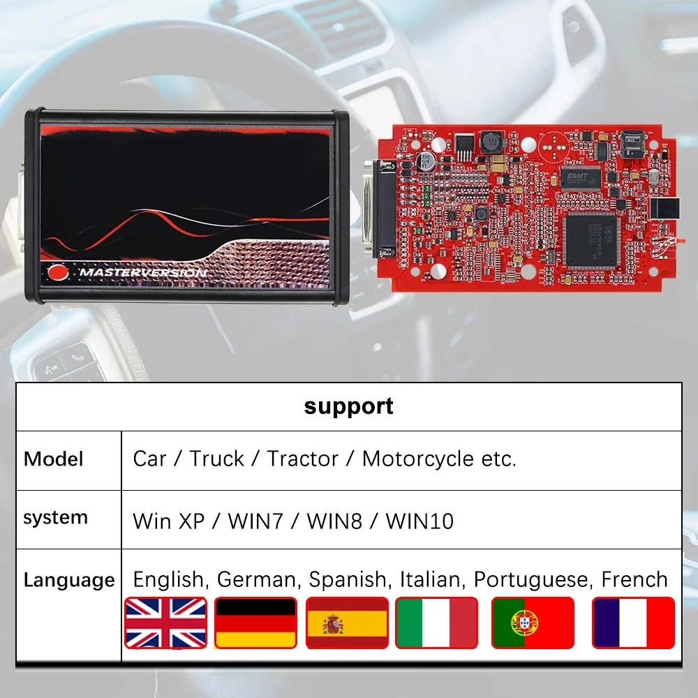 Filtro Murata Kess V2 V5.017 en línea 2,80 UE rojo KTAG 7,020 2,25 OBD2 OBD 2 Kit de sintonización de Chip ECU para camiones y coches Kit de