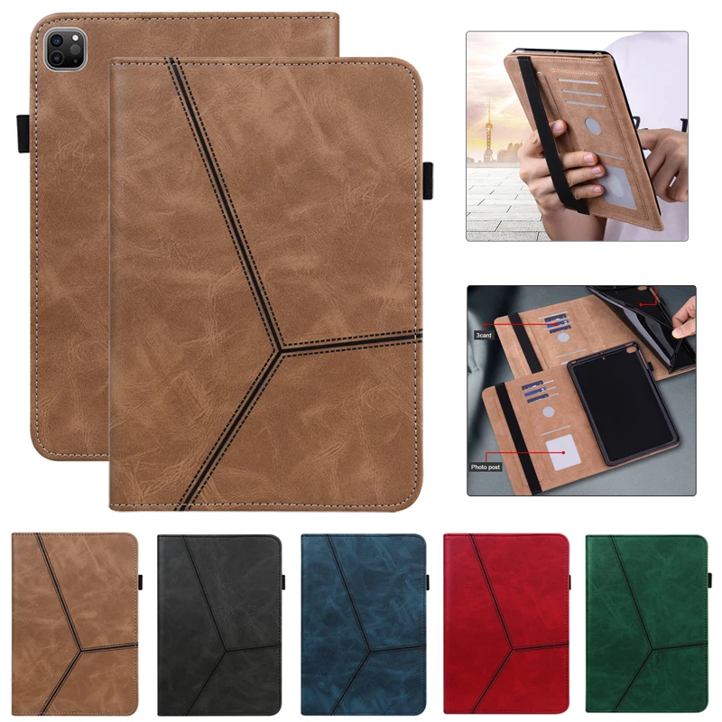 Capa de couro PU com suporte de carteira, capa para iPad Pro 11, Business Case, 2021, 2022, 2021, 2022