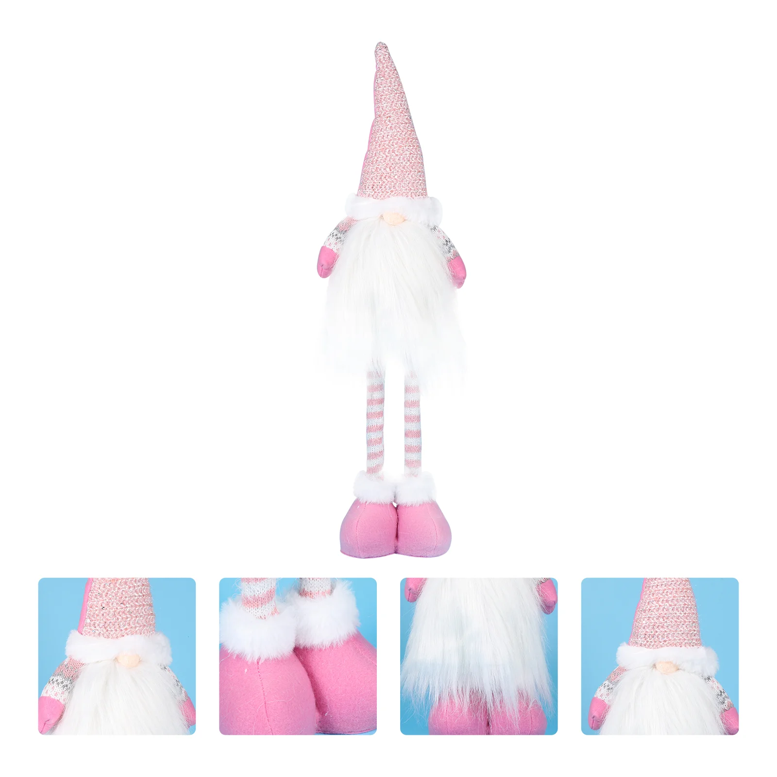 

Faceless Ornament Retractable Gnome Santa Tomte Party Adornment Decorate Festive Window Display Supplies Plush