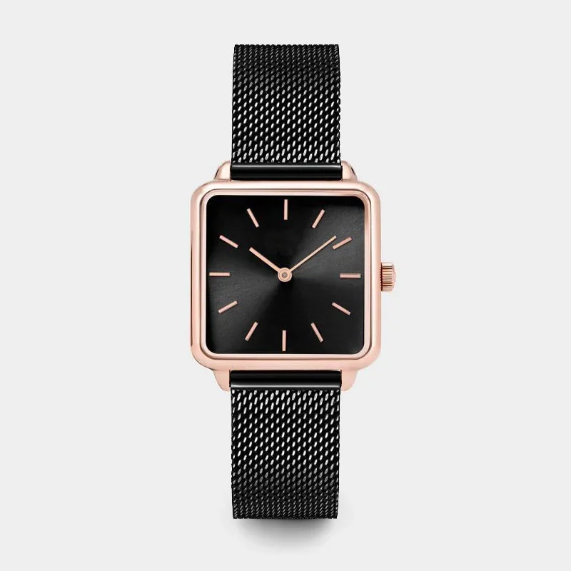 Watches for Women 2023 Gold Silver Quartz Ladies Square Wrist Watch Magnetic Steel Mesh Bracelet Minimalism Clock reloj mujer