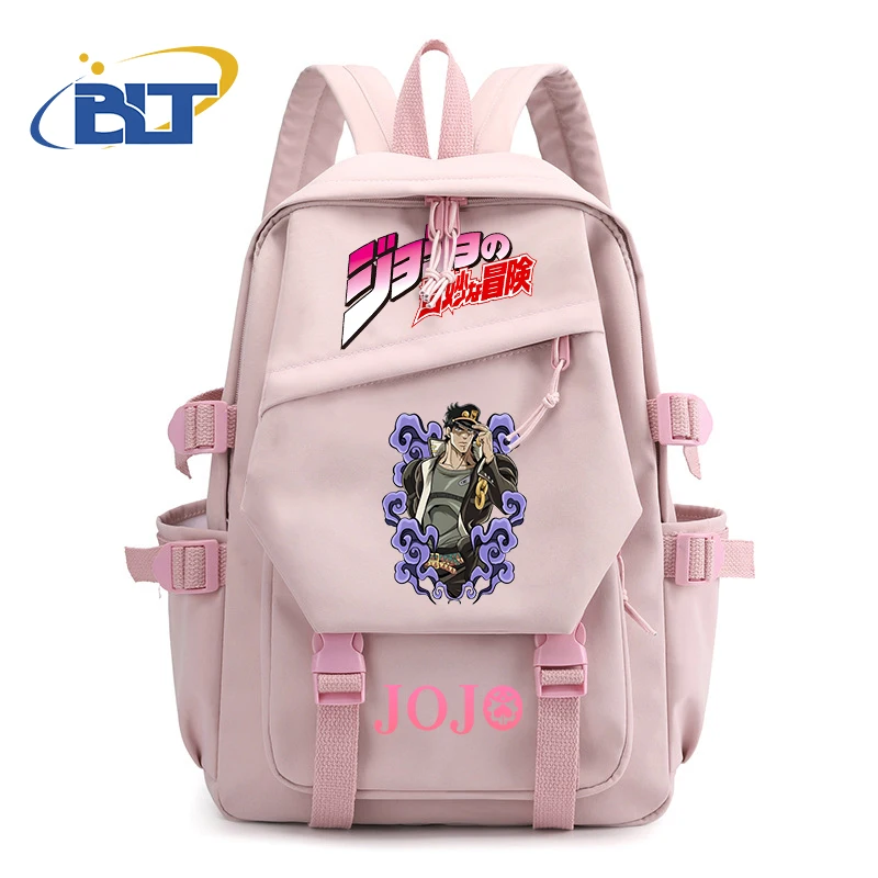 Jojo Bizarre Avontuur Anime Print Student Schooltas Roze Meisjes Rugzak Kinderen Terug Naar School Cadeau