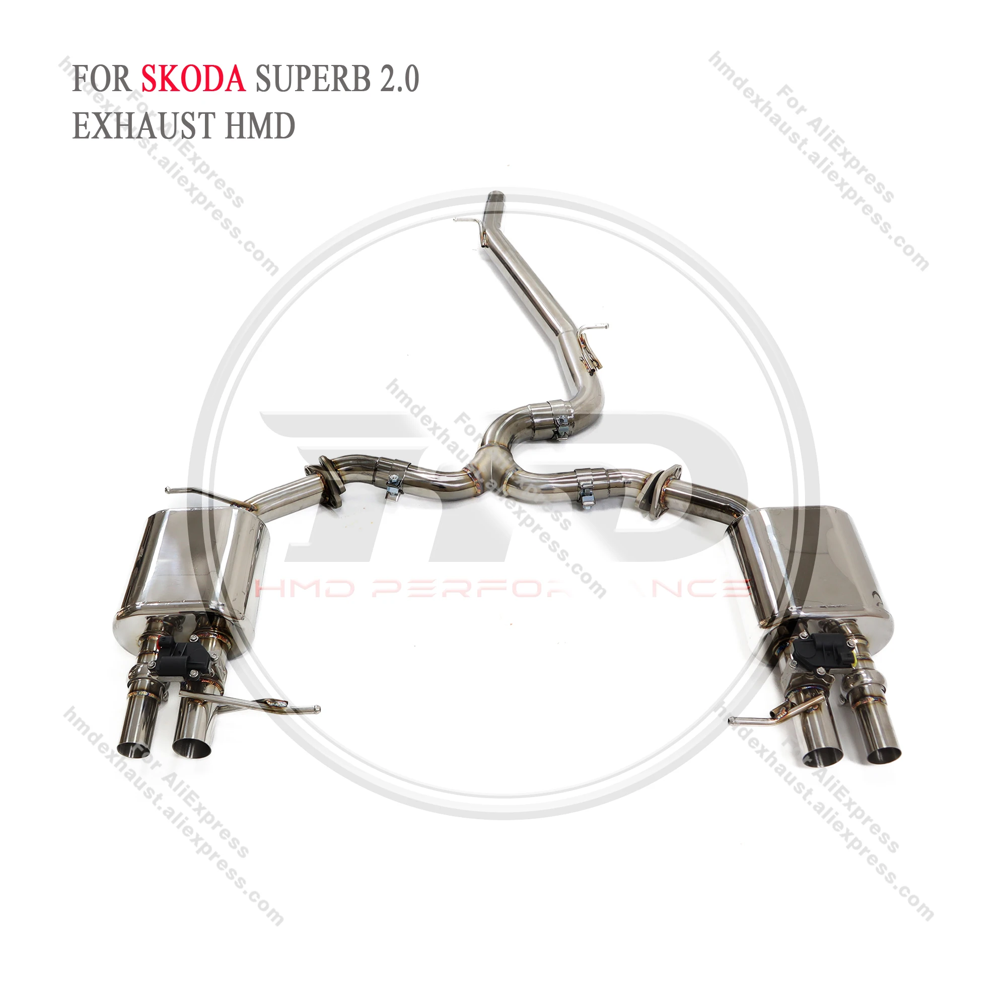 

HMD Exhaust System Stainless Steel Performance Catback for Skoda Superb 2.0T AWD Muffler Without Valve