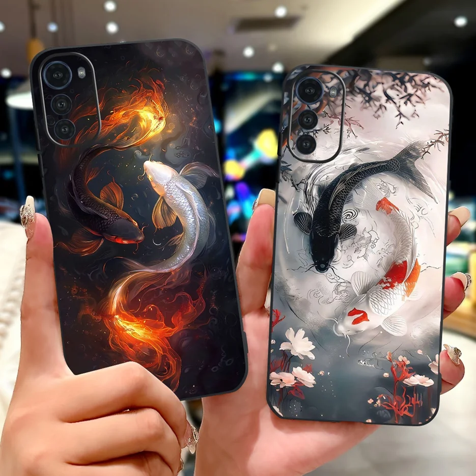 For Motorola Moto E32 E32s Case Cute Fashion Painted Cover Soft Silicone Phone Case For Moto E32s E 32 MotoE32 S Back Cover Bags