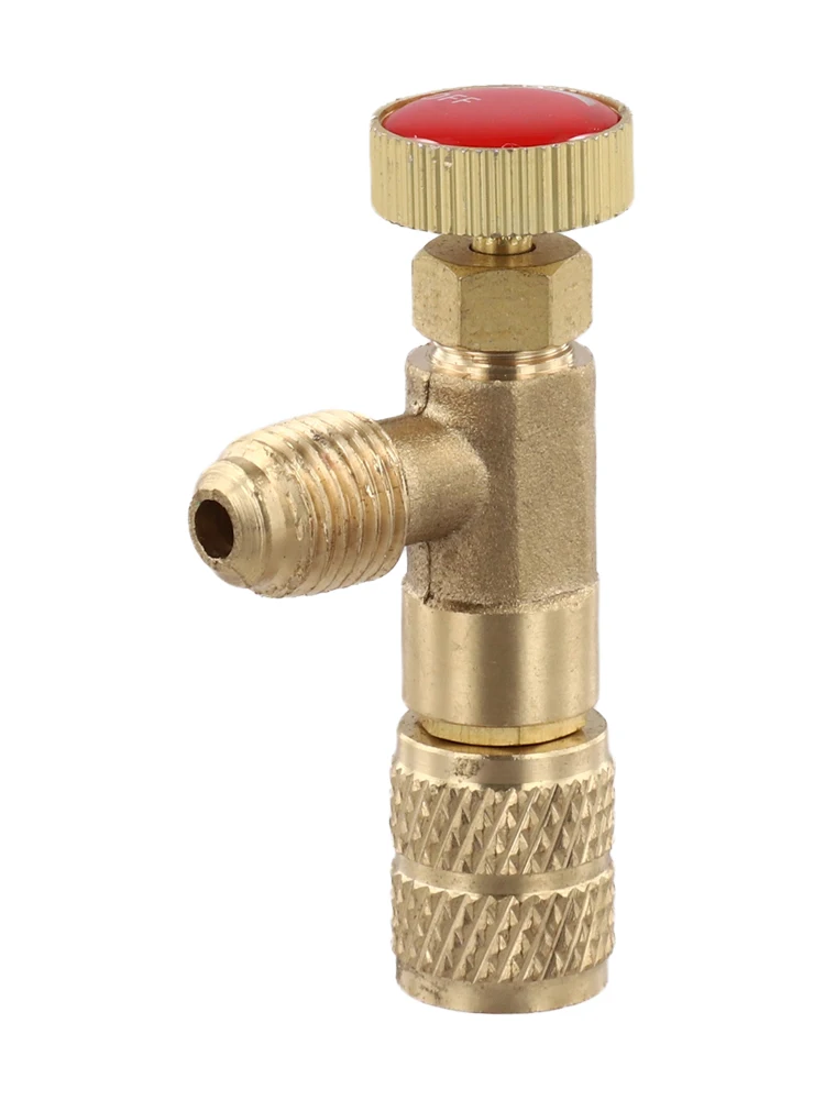 1 PC Air-conditioning Fluoride Safety Valve Refrigeration Adapter Anti-Air Leakage CNC Machining Charging Cooling For 1/4\