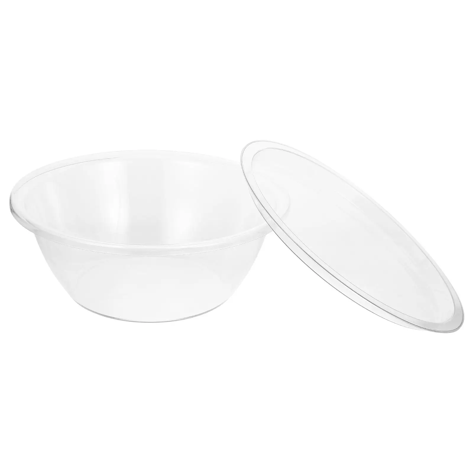 

Large Capacity Mixing Bowl with Lid for Dough Salad Prep Storage Pet Plastic Deep Kitchen Barware Large for Mixing