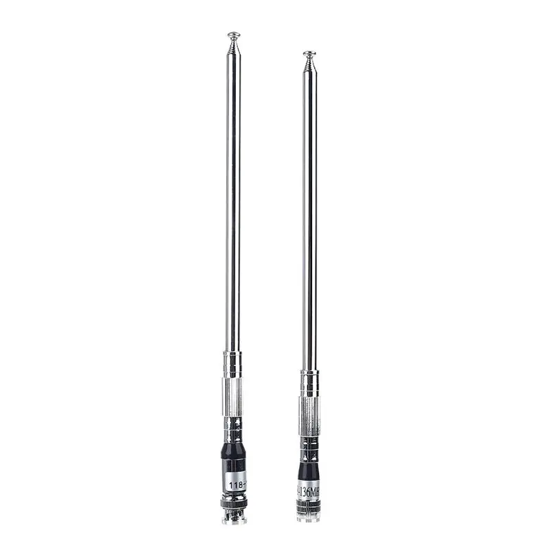 1M Scalable 118-136MHz Whip Telescopic Antenna Multiple Use Replacement Part for Airband Radio Receiver Aviation SMA BNC .