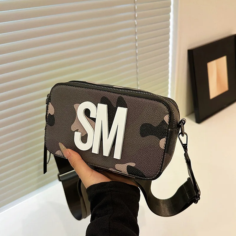

2025 New Arrival Korean Style Women's Bag - Light Luxury Camouflage Shoulder Crossbody Bag, Small Square Tote for Streetwear