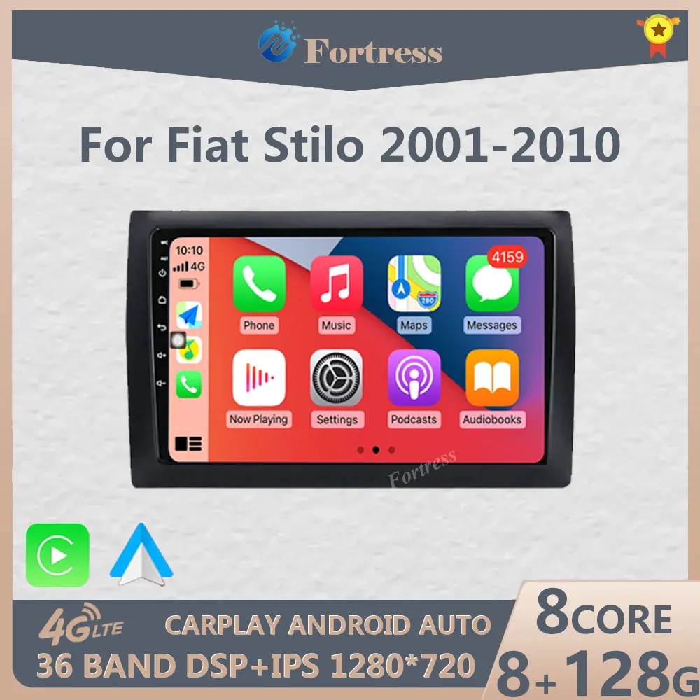 Car Radio for Fiat Stilo 2002-2007 2008 2009 2010 Android Multimedia Video Player Stereo GPS 4G Carplay Autoradio QLED Head Unit