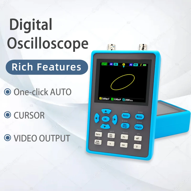 ZEEWEII DSO2512G 2.8 Inch Handheld Digital Oscilloscope 120M Bandwidth Dual Channel Oscilloscope Signal generator XYmode