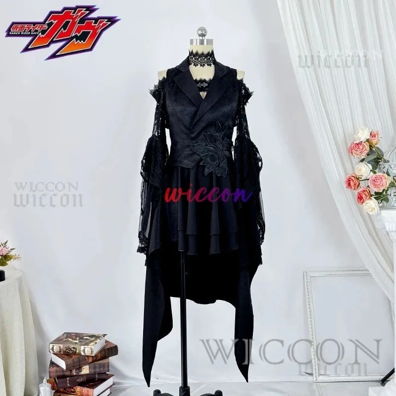 

Glotta Stomach Cosplay Glotta Black Human Suit Cosplay Costume Sexy Lace Gothic Style Anime Game Costume Uniform