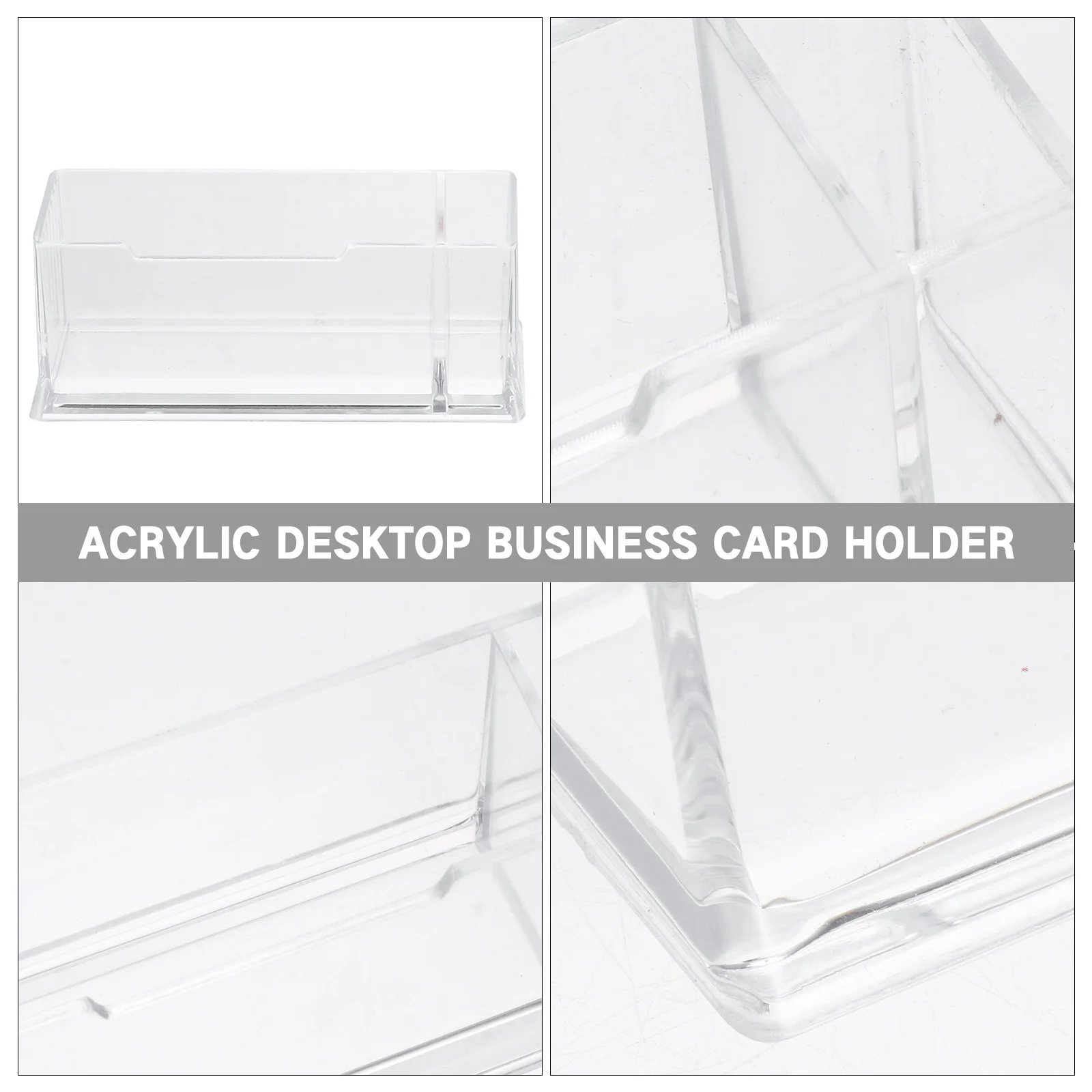 

4Pcs Stylish Acrylic Storage Organizer Exquisite Design Id Display Container Acrylic Storage Box