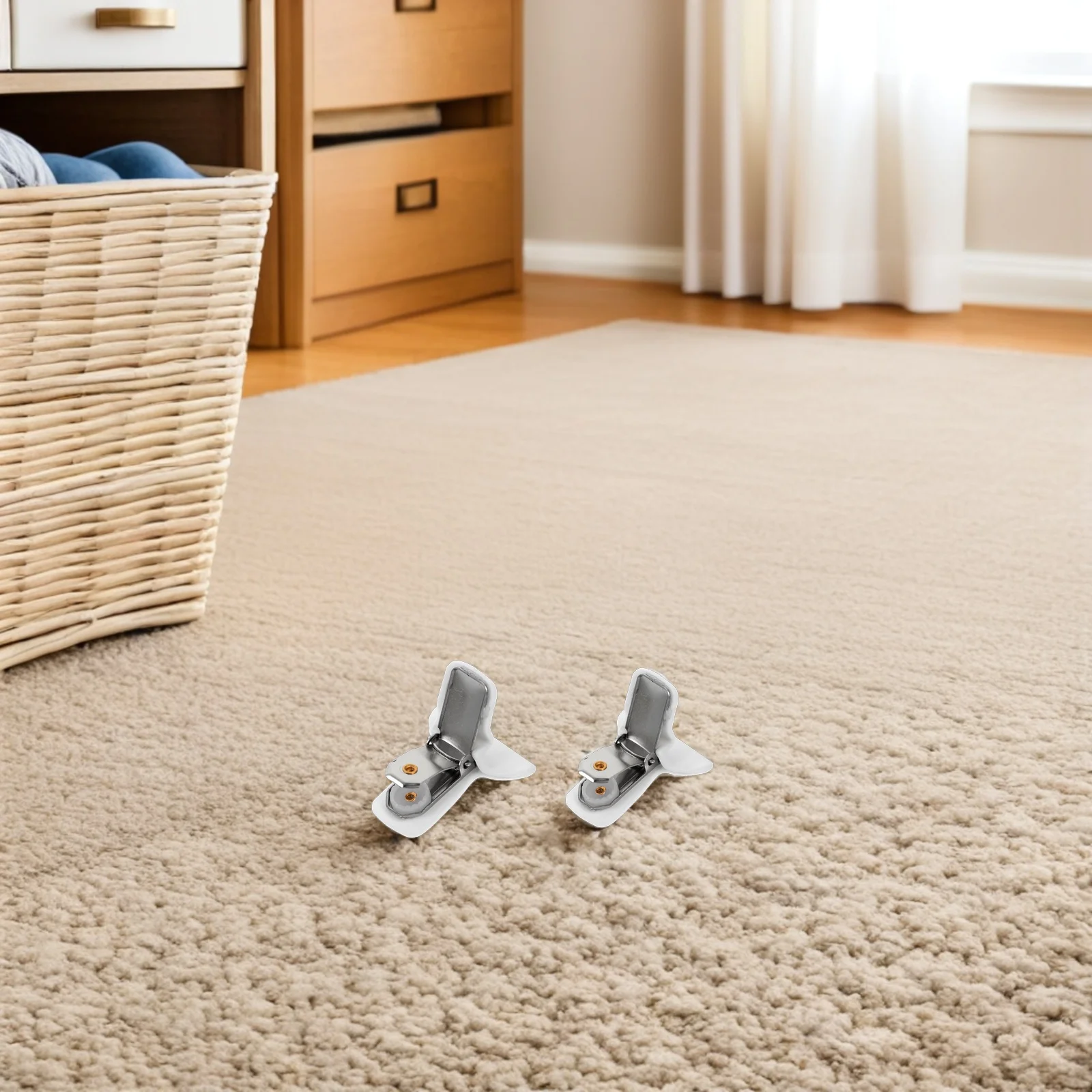 

12Pcs Padded Comforter Clips White Duvet Cover Fasteners Anti-Slip Quilt Clips for Bedding Secure Fit Universal Size Quick