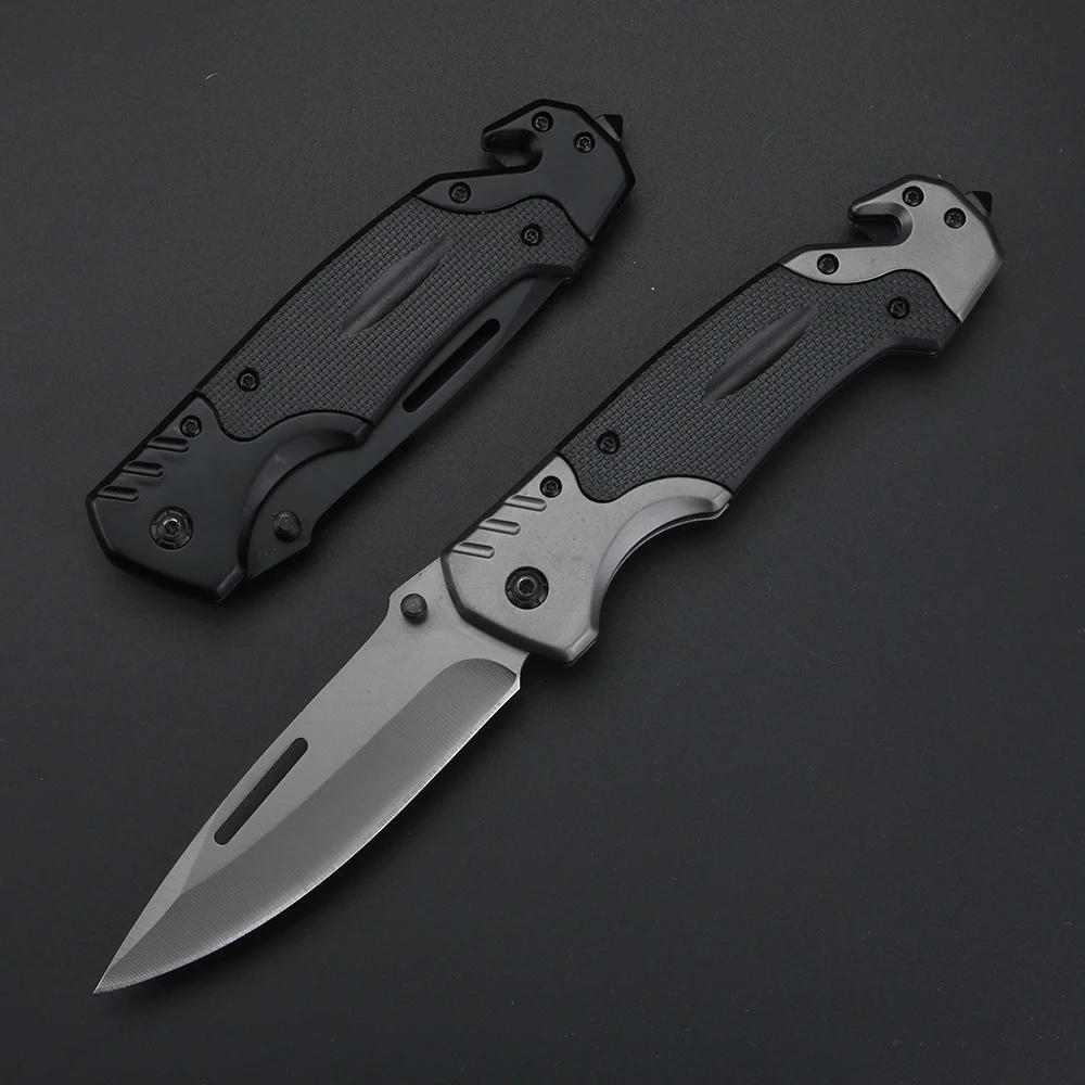 Outdoor Stainless Steel Folding Knife High Hardness Portable EDC Camping Pocket Knife Hiking Travel Self Defense Survival Knife