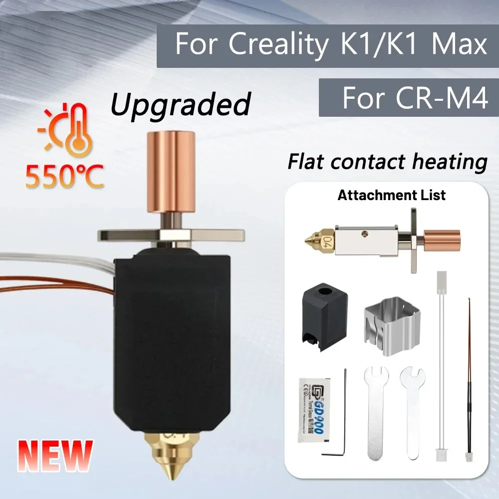 550°C Upgrade Extruder Hotend For Creality K1 K1 Max CR-M4 Hotend Kit Ceramic Heating Block High Speed High Flow For Creality K1