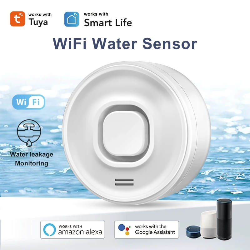 Tuya Smart WIFI Water Leakage Detector Water Immersion Water Leak Flow Sensor