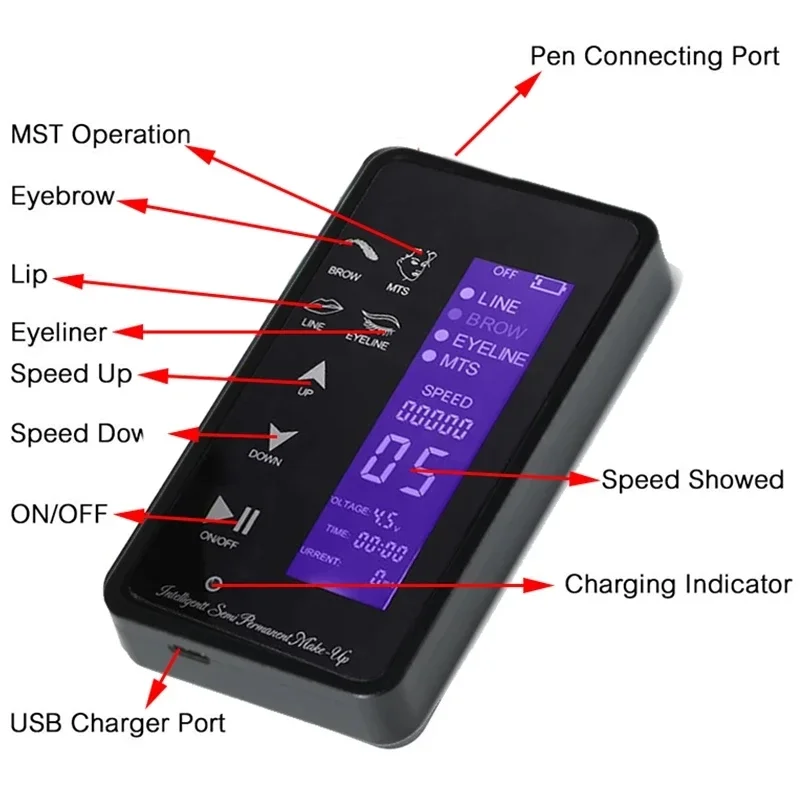 PMU Permanent Makeup Tattoo Machine kit Germany Intelligent Touch-Sc reen Optic Machine for Eyebrow Lip Microblading Pen set