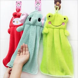 Baby Nursery Hand Towel Baby Bath Towels Toddler Soft Plush Cartoon Animal Wipe Hanging Bathing Towel for Children Towel