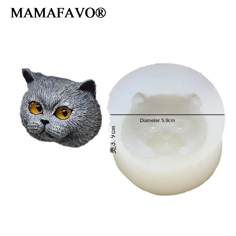 Silicone Mold Short-haired Cat Shaped Handmade Chocolate Soap Mold Fondant Cake Decoration Tool DIY Biscuit Mold Food Safe F032 - view 5