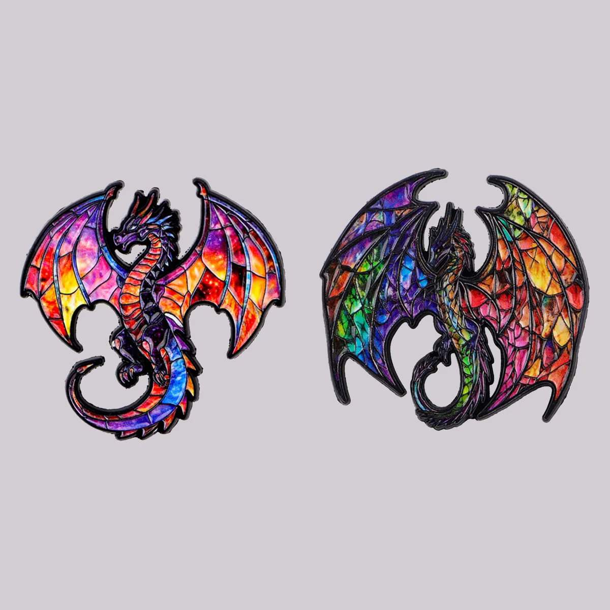 Broche esmaltado de dragão, broche legal de pinheiros, alfinetes de lapela, crachá de arte em mochila, acessórios de roupas, joias de animais, presentes de amigos