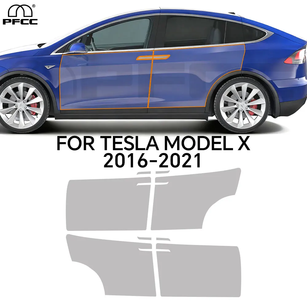 

For Tesla Model X 2016-2021 TPU Paint Protection Film Pre-cut PPF Clear Bra Car Body Anti-Scratch Resistant Invisible Repairable