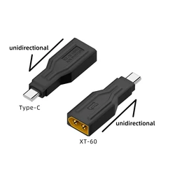 XT60 to USB C Adapter Energy Storage XT60 Male to Type-C Male 100W 20V/5A Charging Connector for Laptops LED Robot Vacuum