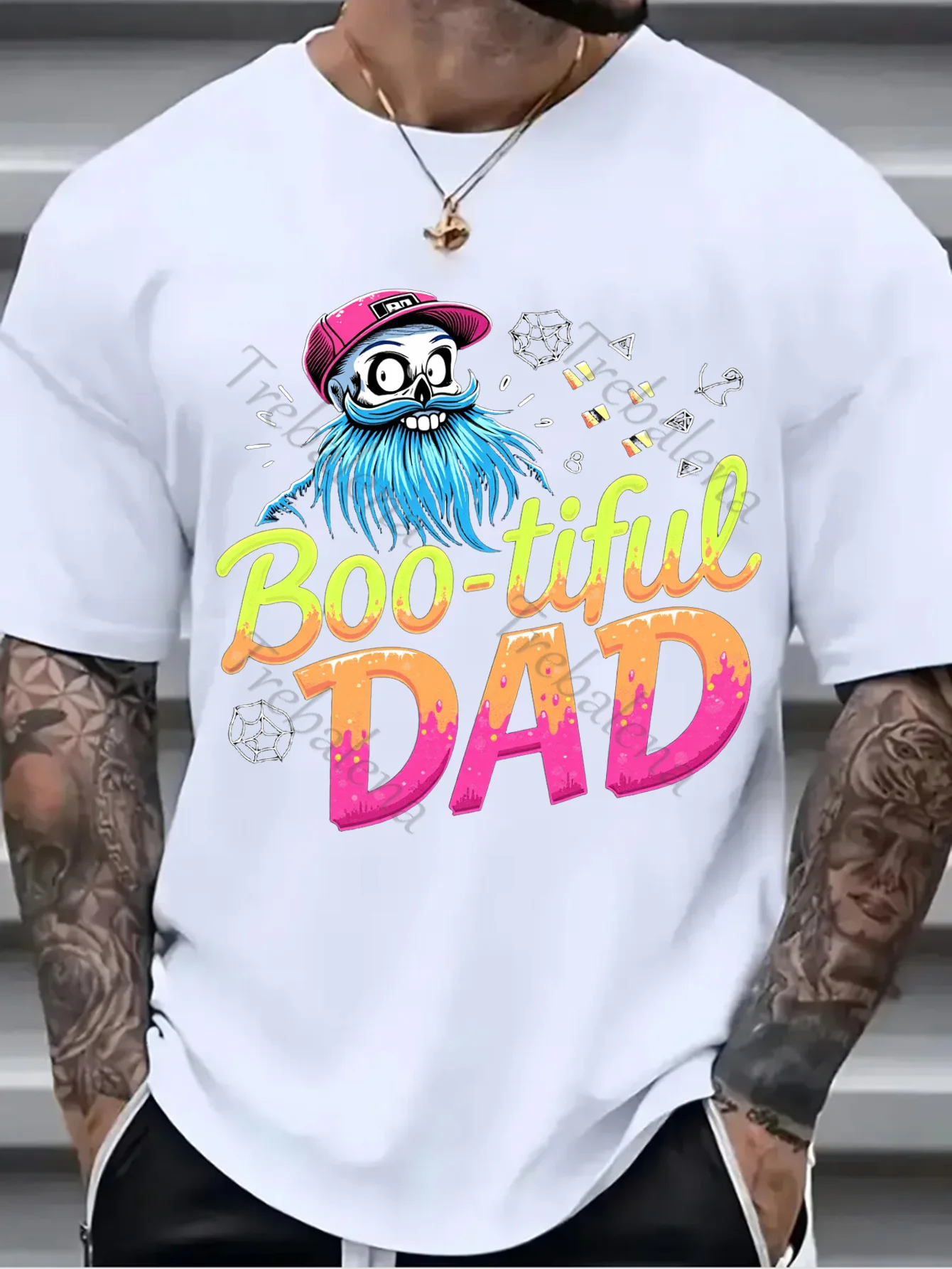 

1шт настенный гобелен "Boo-tiful Dad Skull Art Tapestry - яркий декор на Хэллоуин для дома"