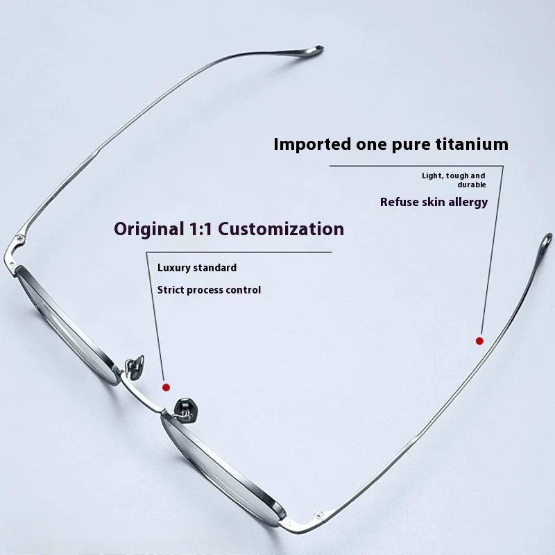 Gafas graduadas ultraligeras y sencillas, Gafas cuadradas de titanio para hombres y mujeres, Gafas de moda, Gafas con lentes ópticas