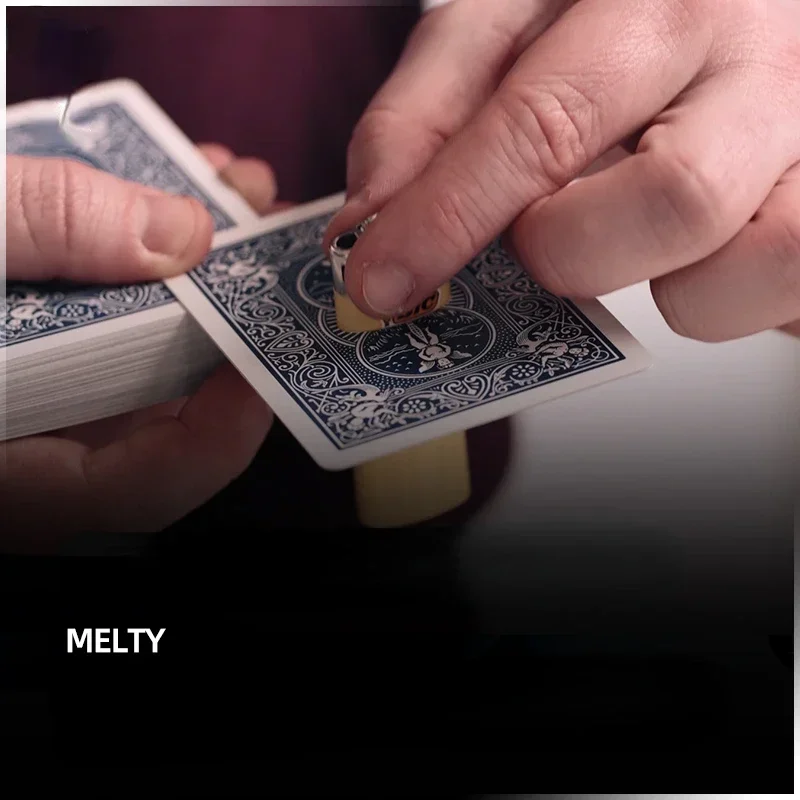 MELTY by Jordan Victoria Gimmicks Poker Card Magic Trick Close Up Magic Props Magicians Illusions Street Bar Trick Mentalism Fun