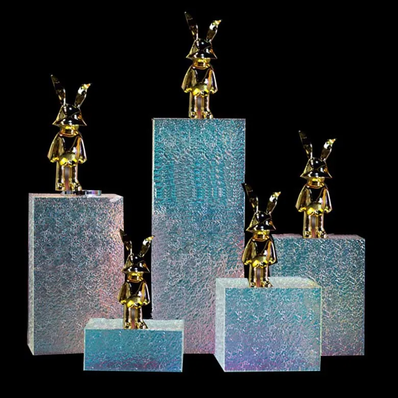 

Prismatic Wave Acrylic Display Stand,Colorful Store Fixture for Window Showcase, Jewelry & Shoe Retail Pedestal Base