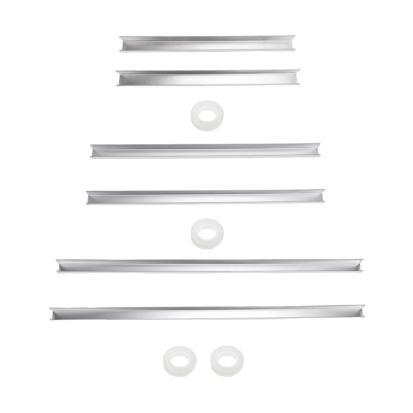 2pcs 304 Stainless Steel Drawer Cap Slip On Door Drawer Edge Guard for 0.75in Thick Doors Drawers