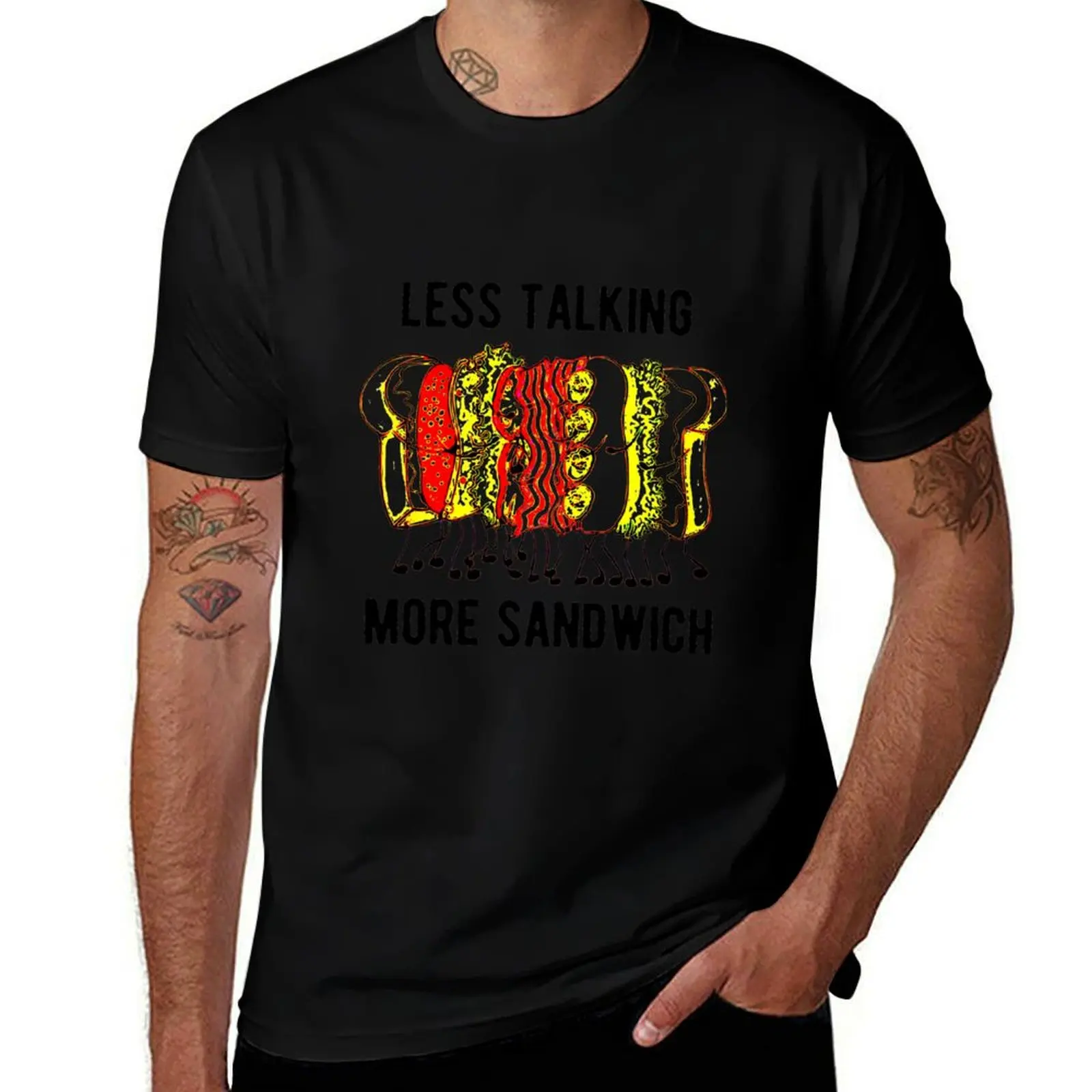 

Less Talking More Sandwich T-Shirt Sporty Casual Quick Dry T-Shirt