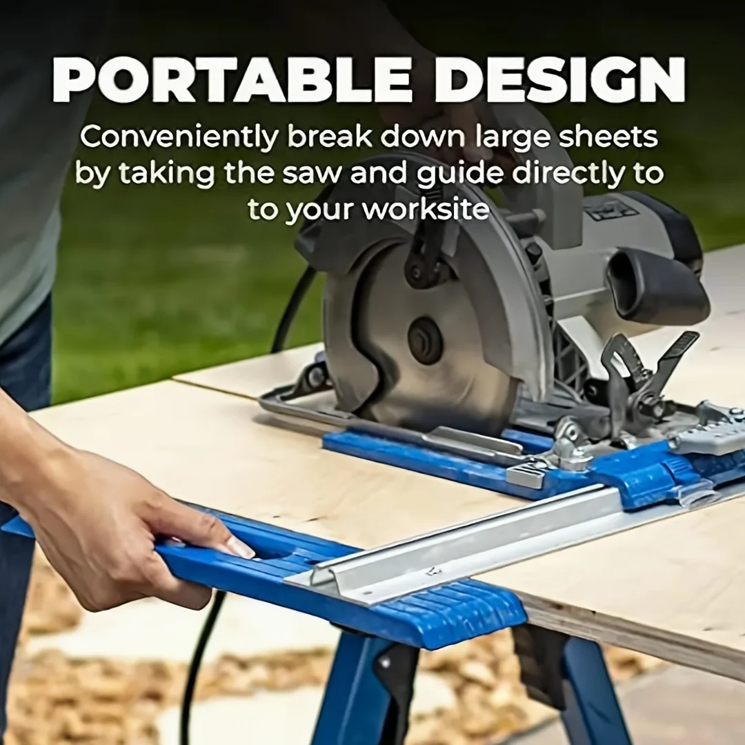 

Heavy-duty Metal Circular Saw Guide Rail | Manual Precision Cutting Tool for, Woodworking, and Construction, No Electricity Required, Robust and Durable Design, Stable Structure, Ideal Christmas Gift for Men