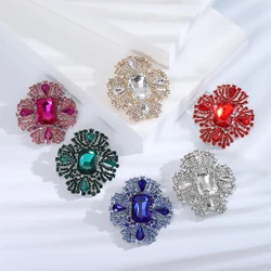 Retro exaggerated gemstone brooch high-end women's exquisite luxury palace dress corsage fixed clothing