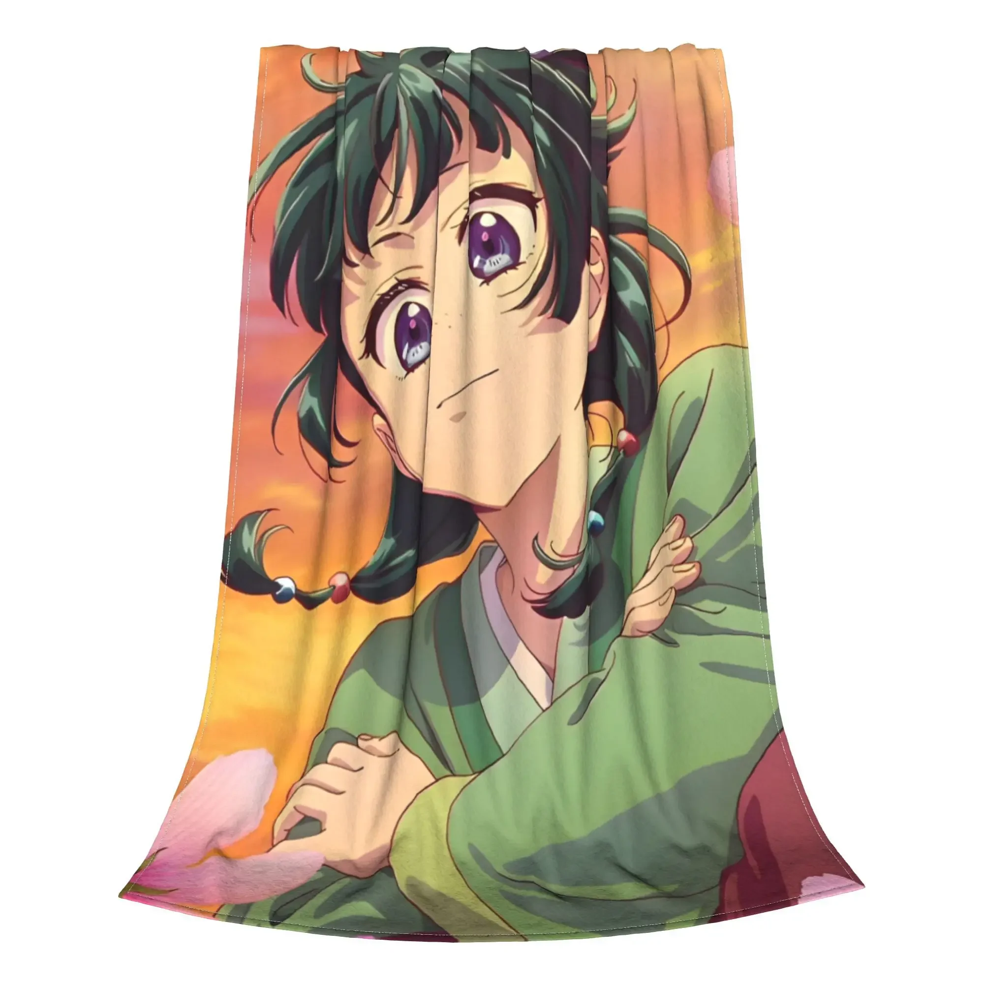 Maomao Jinshi Anime Samt-Überwurfdecke يوميات الصيدلي Deckenleri Bettwisseche، Reisen، Ultraweicher Bettteppich #6