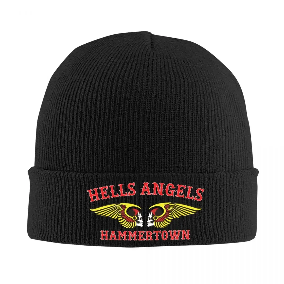 HA 81 Hammertown Motorcycle Club Race Knitted Hat Women Men Beanie Winter Hat Acrylic Crochet Melon Cap