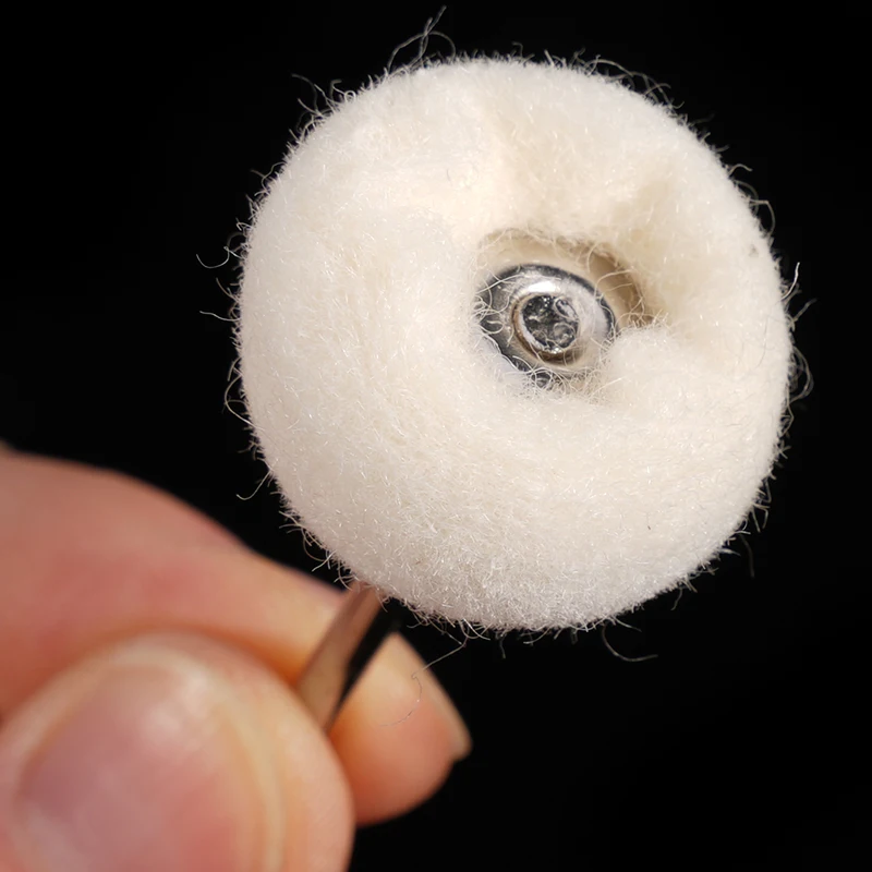 5/10 Pcs Dental Polishing Brush Soft Wool Polishing Wheel Cashmere Buffing Ball 3 mm Mandrel For Rotary Tools Polishing Wheel