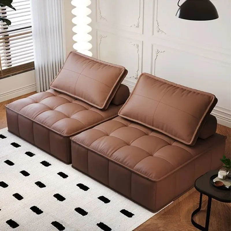 Light luxury leave-in technology cloth tofu block lazy sofa small apartment square living room leisure chair bedroom module