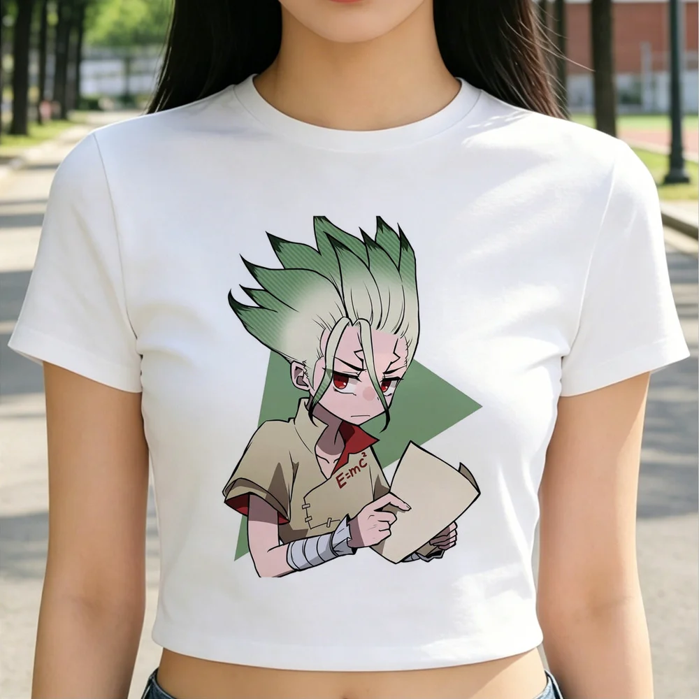 Dr Stone crop top female alternative  streetwear vintage cutecore harajuku t-shirt dollette korean fashion harajuku cute scene