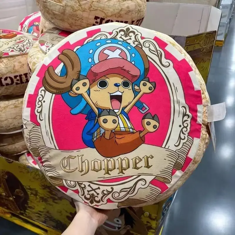 Almohada redonda de una pieza de Luffy Zoro, cojín de Anime de dibujos animados de Tony Chopper, almohada suave, decoración bonita para habitación, regalos de cumpleaños para fanáticos