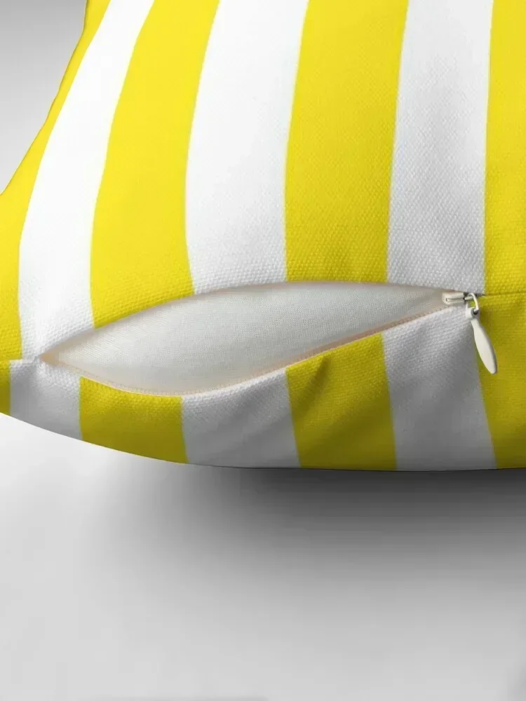 Yellow and White Deckchair Stripe Pattern Throw Pillow Pillow Covers Decorative Christmas Pillow Cases Custom Cushion