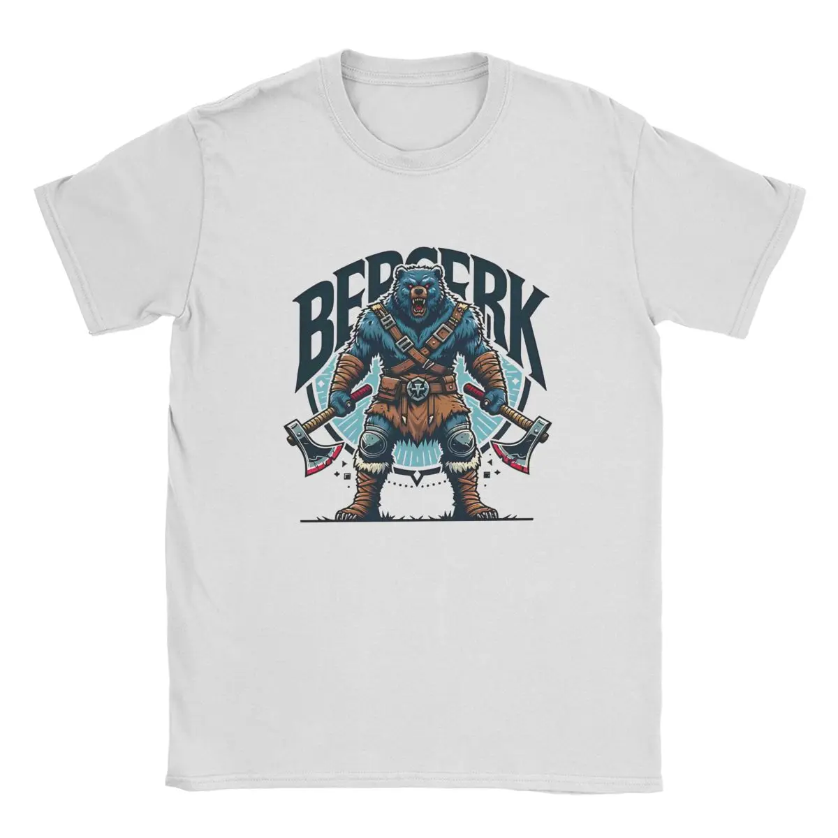 Berserks Grizzly T Shirts Men Cotton Amazing T-Shirts Crew Neck Japanese Anime Tees Short Sleeve Tops Plus Size