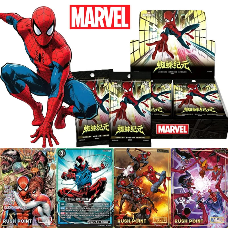 NEW Card.fun Official Spider Man Trading Card Marvel Super Hero The Avengers Battle Game Cards SD01-04 Box Collection Gift Toys