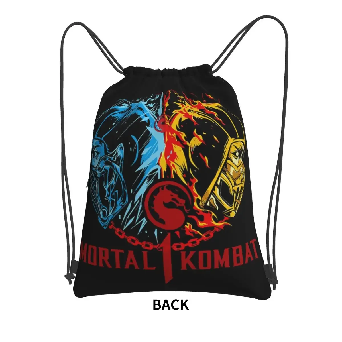 Mortal Kombat One Portable Backpacks Drawstring Bag Multi-function Drawstring Bundle Pocket Sundries Bags For School Students