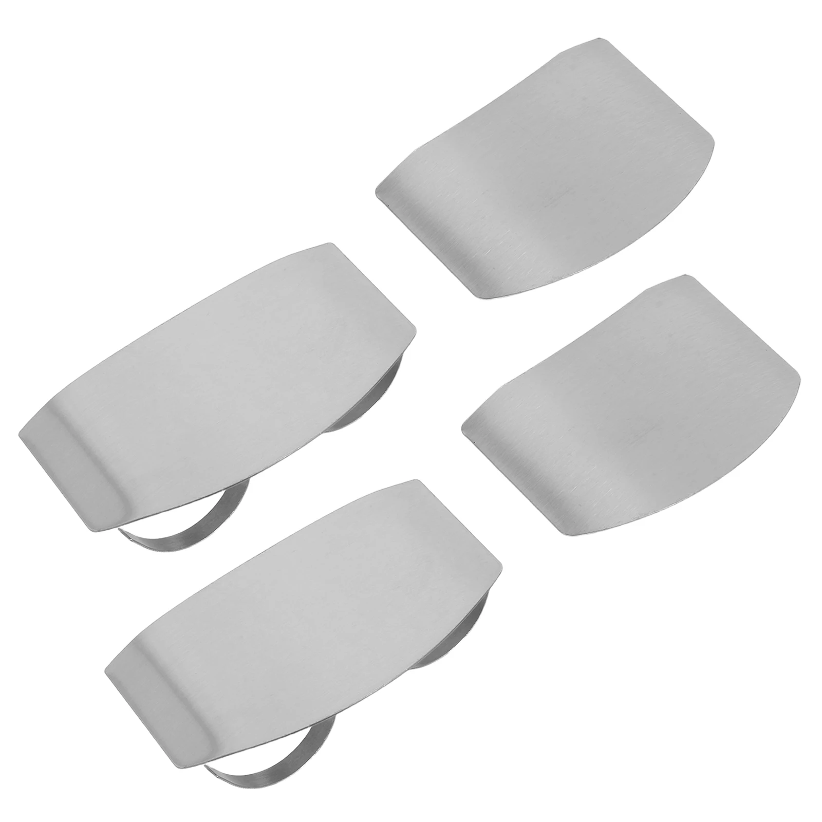 

4pcs Stainless Steel Finger Guards Kitchen Cutting Protectors For Slicing Dicing Chopping Vegetables Meat Mandolin Slicer Safety