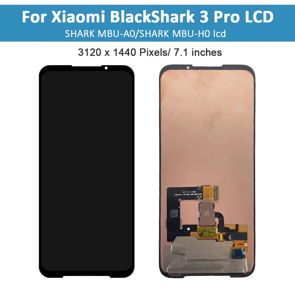 7.1\'\' AMOLED  lcd For Xiaomi Black Shark 3 Pro Lcd Display Touch Screen Digitizer Assembly For BlackShark 3 Pro SHARK MBU-A0 H0