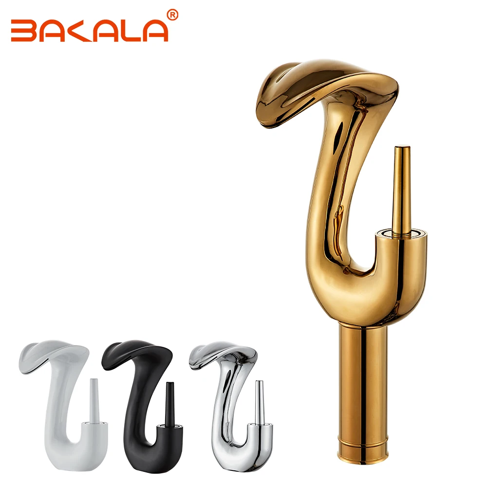 

BAKALA Basin Faucets Modern Bathroom Mixer Tap Brass Washbasin Faucet Single Handle Single Hole Elegant Crane For Bathroom tap