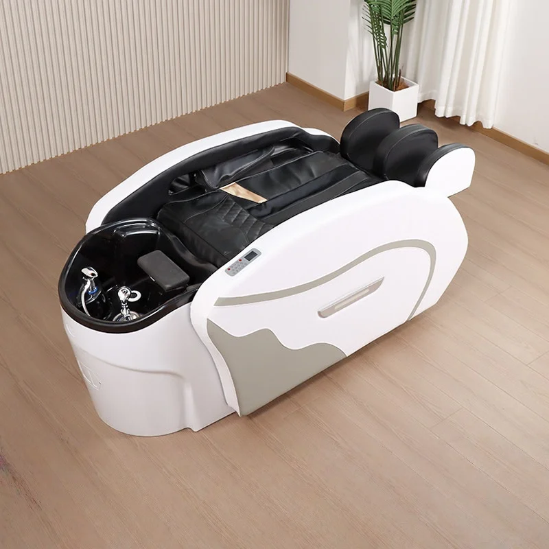 Yicheng Beauty New Lying Shampoo Chair Comfortable Washing Bed Hair Salon Massage Furniture With Big Shampoo Basin for Sale