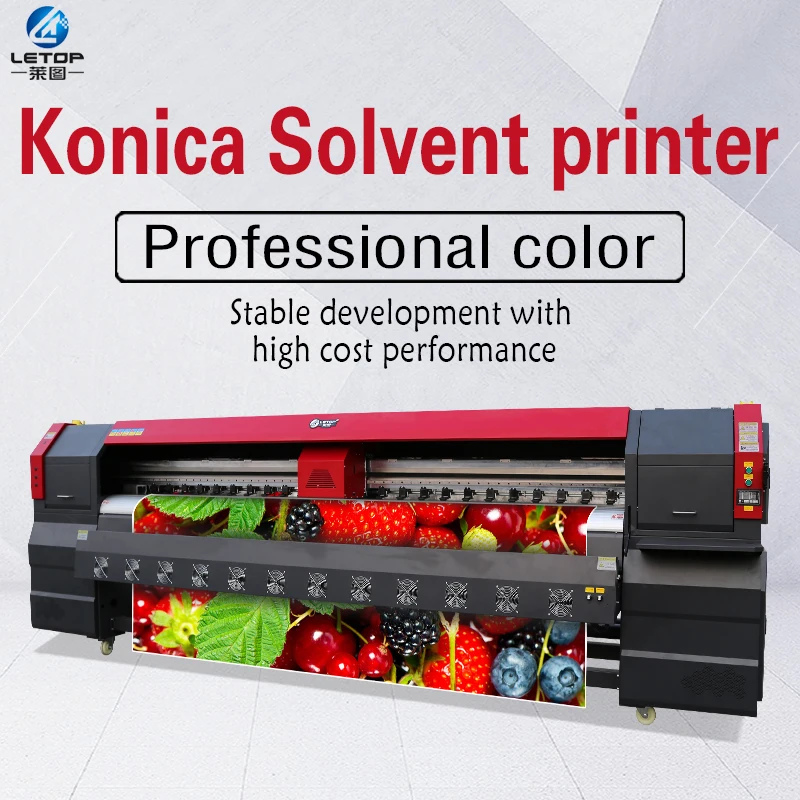 Konica 512i Printing Machine, Publicidade ao ar livre Grande Impressora, Digital Vinyl, 10ft Large Format Format