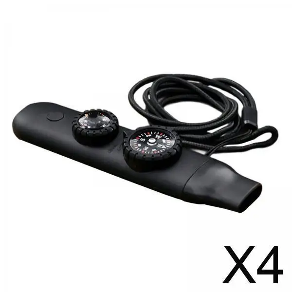 Multifunctional Survival Whistle Loud Outdoor Security Gear with Lanyard and Light for Emergency Rescue Activities